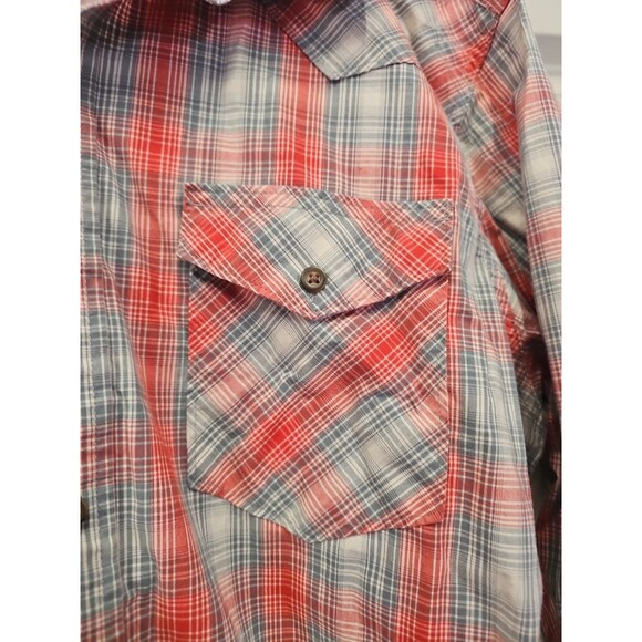 Wrangler Western Core Cowboy Wash Shirt Men's L Chest Flap Pockets - Picture 2 of 5